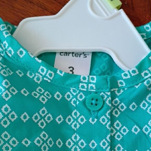 Carter's Blue Sleeveless Romper for Playful Days - Picture 3 of 5